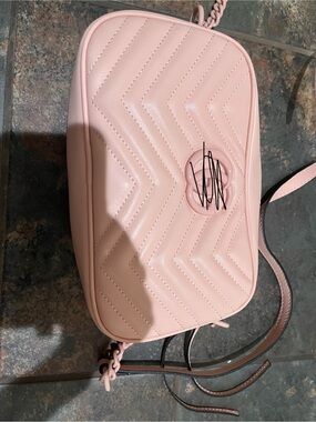 Pink quilted purse